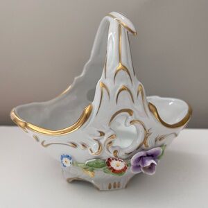 German Dresden Porcelain Basket